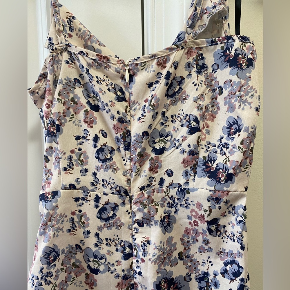 Floral cowl neck dress